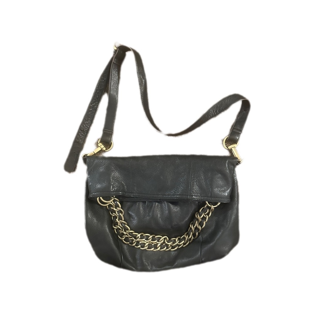 Chic Black Crossbody Bag with Gold Chain